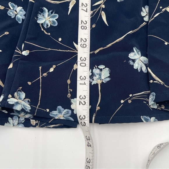 Koret Vintage Midi Skirt Womens Size 14 Blue Floral Pockets Boho Hippie - Picture 11 of 14